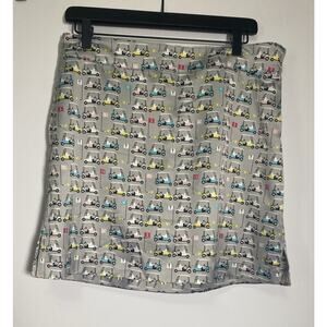 Izod Women's Skort Golf Skirt Tennis White Blue Pink Golf Cart Print Size 8